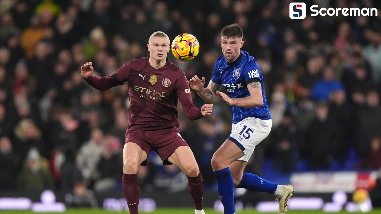 맨시티, 입스위치 6-0 완파...홀란드'10년 계약+연봉 460억' 자축포